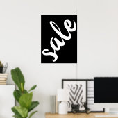 Grosses Handelszeichen, 18x24 Schwarz und Weiß Ver Poster (Heimbüro)