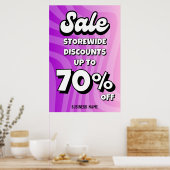 Grosses Handelszeichen mit Firmenname, Verkaufspos Poster (Küche)