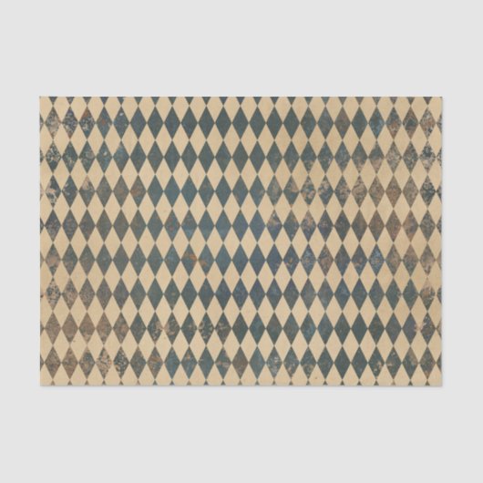 Grosses Harlequin Diamond Muster Seidenpapier (Vorderseite)