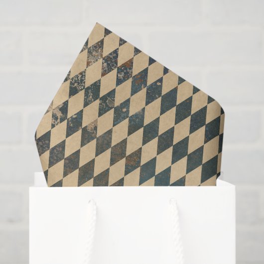 Grosses Harlequin Diamond Muster Seidenpapier (Geschenktüte)