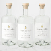Großes hausgemachtes Limoncello-Geschenketikett Alkoholflaschenetikett (Flaschen)