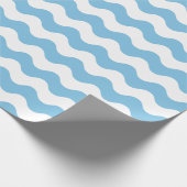 Großes hellblaues und Weiß bewegt Packpapier (Ecke)