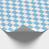 Großes hellblaues und weißes geschenkpapier (Ecke)