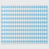 Grosses hellblaues und weißes Harlequin Geschenkpapier (Flach)