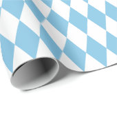 Grosses hellblaues und weißes Harlequin Geschenkpapier (Rolleneckpunkt)