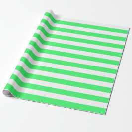 Großes hellgrünes und Weiß Stripes Packpapier