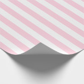 Großes hellrosa und Weiß Stripes Packpapier (Ecke)