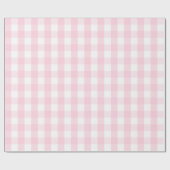 Großes hellrosa und weißes Gingham-Packpapier Geschenkpapier (Flach)