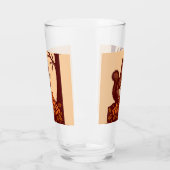 🐿️ Großes Herbst-Eichhörnchen-Glas – Becher Glas (Links)