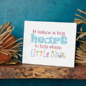 Großes Herz: Berater:Mentor:Lehrer Fotoplatte (Seite)