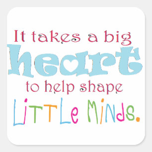 Großes Herz: Berater:Mentor:Lehrer Quadratischer Aufkleber