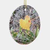 Großes Herz-Blatt mit personalisierter Verzierung Keramik Ornament (Rechts)