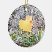 Großes Herz-Blatt mit personalisierter Verzierung Keramik Ornament (Links)