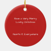 Großes Herz-Blatt mit personalisierter Verzierung Keramik Ornament (Hinten)