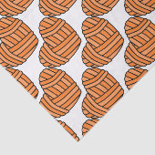 Großes Herz-geformter Ball des Garns (orange) Seidenpapier (Ausschnitt)