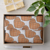 Großes Herz-geformter Ball des Garns (orange) Seidenpapier (Geschenk)