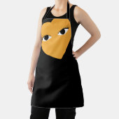 Grosses Herz mit Augen auf schwarzer Schürze (InSitu)