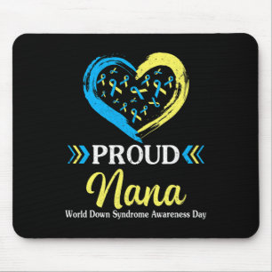 Großes Herz Stolze Nana Oma Welt Down-Syndrom A Mousepad