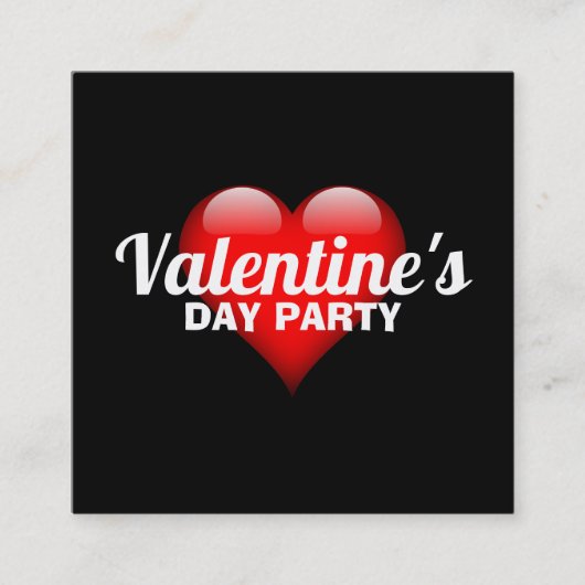 Großes Herz, Valentinstag Party Einladung (Vorderseite)