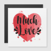 Großes Herz, viel Liebe Magnetkarte (Vorne/Hinten)