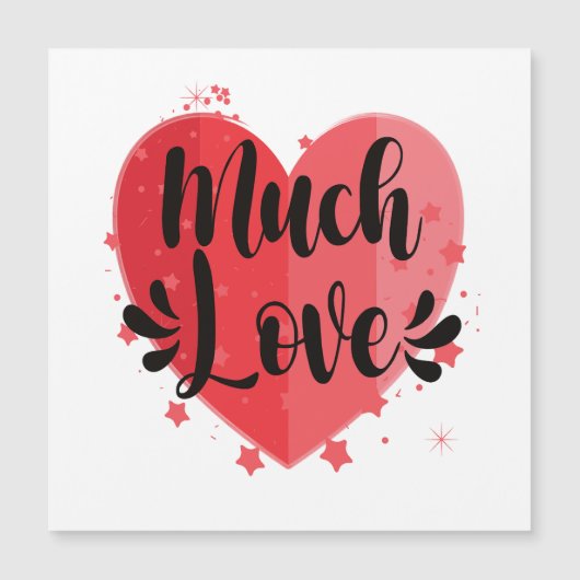 Großes Herz, viel Liebe Magnetkarte (Vorderseite)