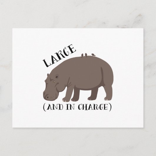 Grosses Hippo Postkarte (Vorderseite)