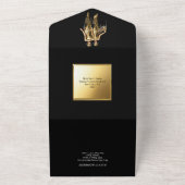 Großes Hochzeitsheim, rauschendes 20er Flapper-Mäd All In One Einladung (Außenbereich)