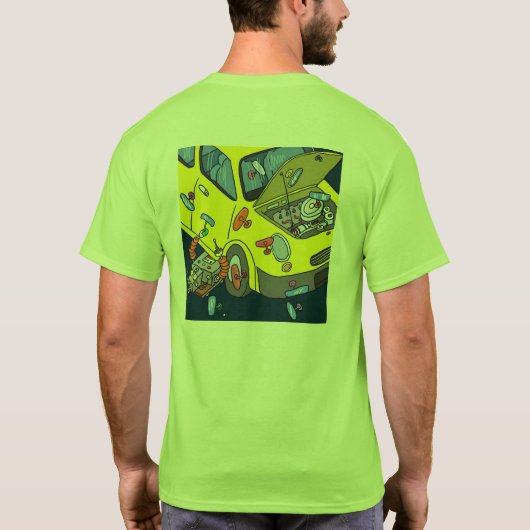 Großes 'HOHES T-Stück n für ihn durch Dal T-Shirt (Rückseite)