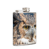 Großes Horned Owl Portrait Flachmann (Rechts)