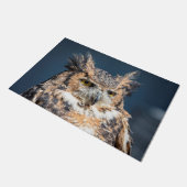 Großes Horned Owl Portrait Fußmatte (Schrägansicht)