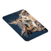 Großes Horned Owl Portrait Magnet (Rechte Seite)