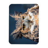 Großes Horned Owl Portrait Magnet (Vertikal)