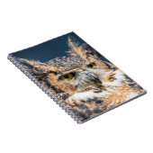 Großes Horned Owl Portrait Notizblock (Rechte Seite)
