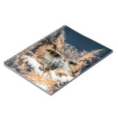 Großes Horned Owl Portrait Notizblock (Linke Seite)