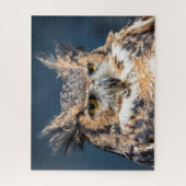 Großes Horned Owl Portrait Puzzle (Vertikal)