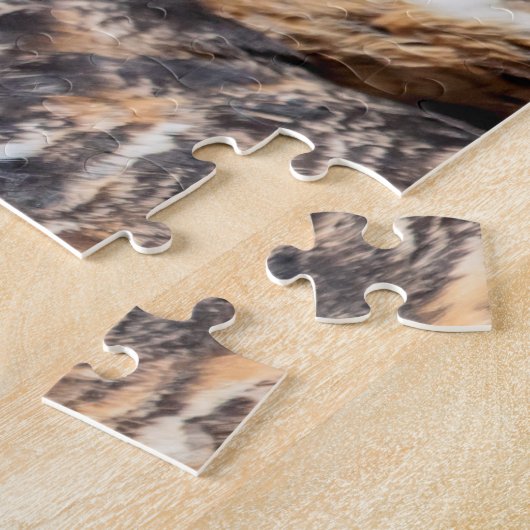 Großes Horned Owl Portrait Puzzle (Seite)