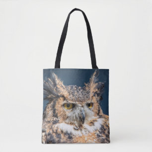 Großes Horned Owl Portrait Tasche