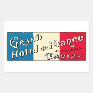 Großes Hotel von Frankreich (Cadiz) Rechteckiger Aufkleber