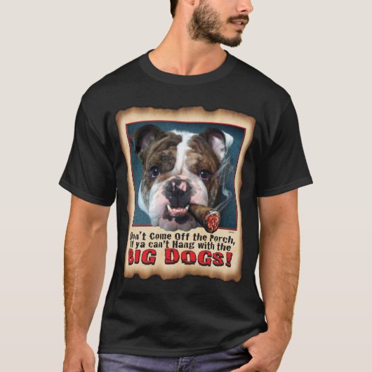 GROSSES HUNDEbull-HUNDEschwarzes T T-Shirt (Vorderseite)