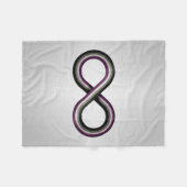 Grosses Infinity Vector Symbol Strichen mit Asexua Fleecedecke (Vorderseite (Horizontal))