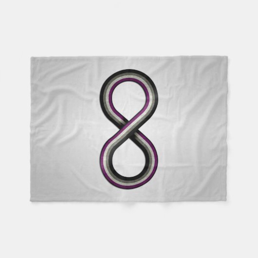Grosses Infinity Vector Symbol Strichen mit Asexua Fleecedecke (Vorderseite (Horizontal))