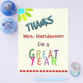 Großes Jahr, Klassenzimmer Danke Karte (Einzeln)