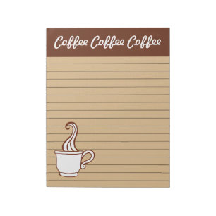Großes Kaffee Notizbuch Notizblock