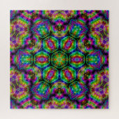 Grosses Kaleidoskopisches Fraktal Art Jigsaw Puzzl Puzzle (Horizontal)
