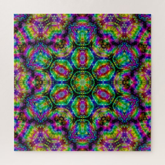 Grosses Kaleidoskopisches Fraktal Art Jigsaw Puzzl Puzzle (Vertikal)