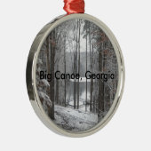 Großes Kanu, Georgia Silbernes Ornament (Rechts)