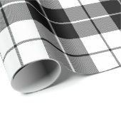 Grosses Kariertes Muster Schwarz-Weiß-Papier Geschenkpapier (Rolleneckpunkt)