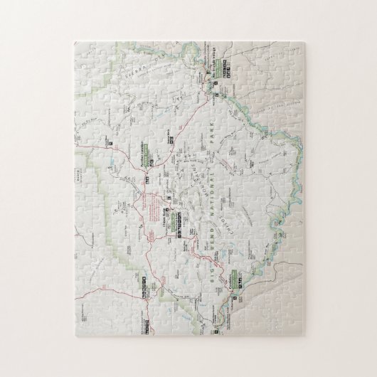 Großes Kartenpuzzlespiel der Biegung (Texas) Puzzle (Vertikal)