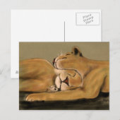 großes KatzenNickerchen Postkarte (Vorne/Hinten)