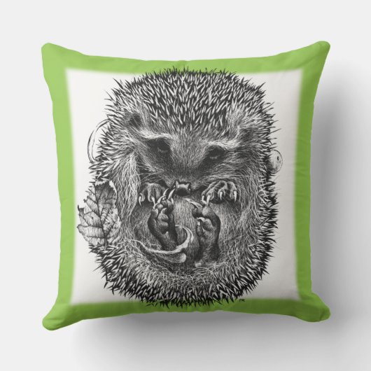 Grosses Kissen im Freien niedlicher Igel-Design (Rückseite)